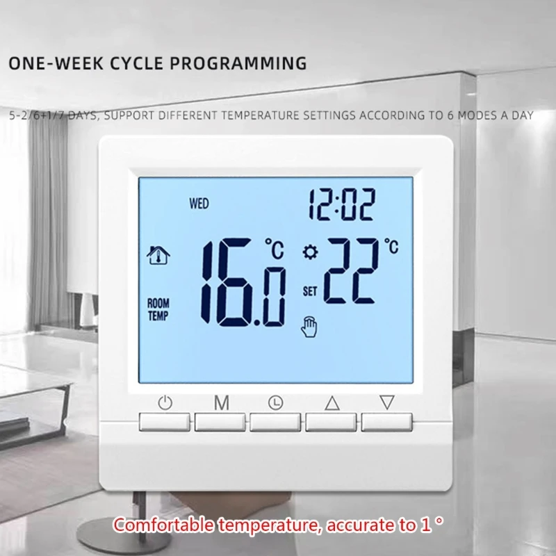 Thermostat Programmable Room Underfloor Heating Temperature Controller Boiler
