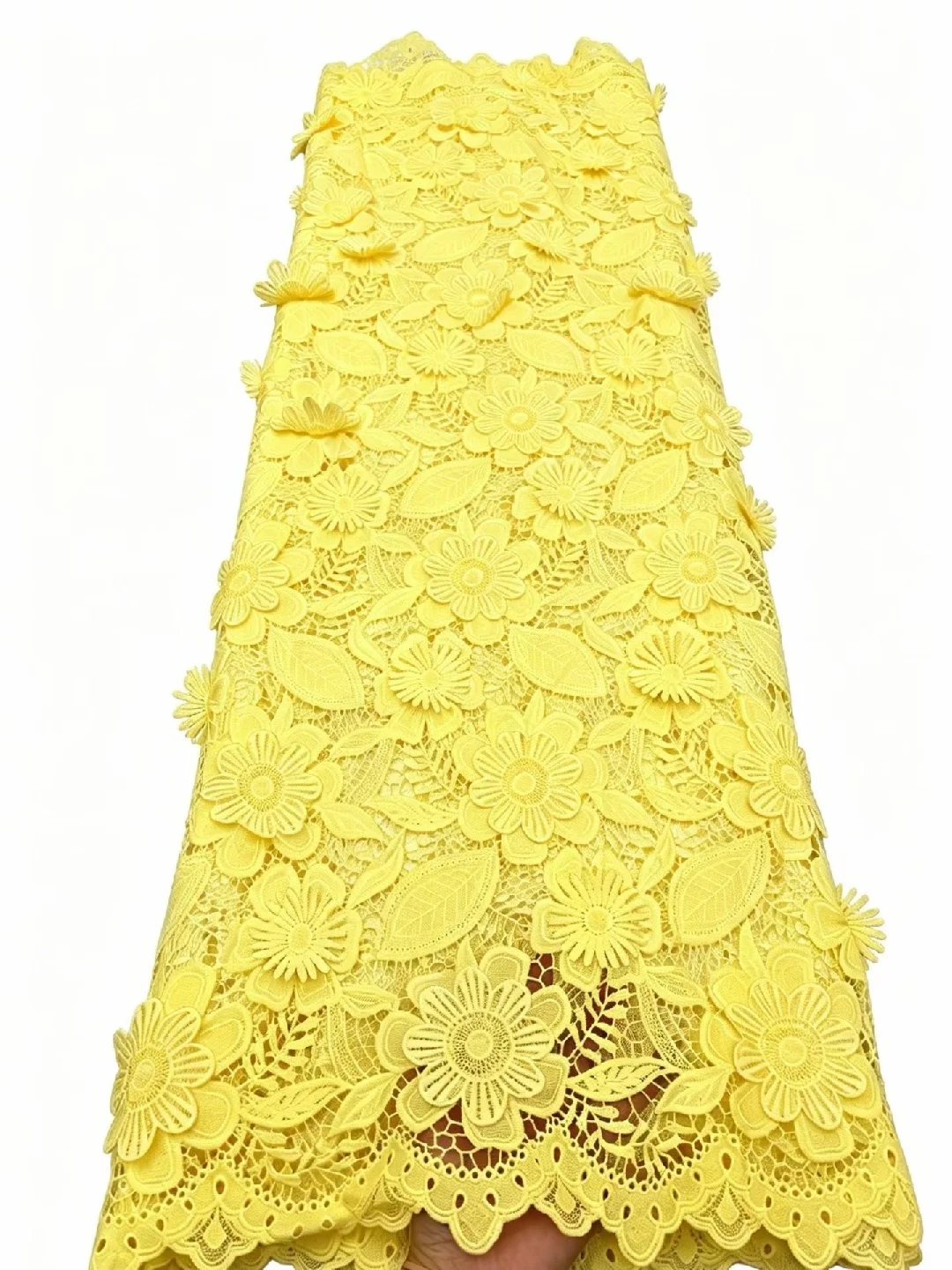 Robe de soirée sirène pour femme, en tissu africain en cordon, avec dentelle guipure brodée 3D, douce pour la peau, style cupion, pour mariage au Moyen-Orient, avec appliques