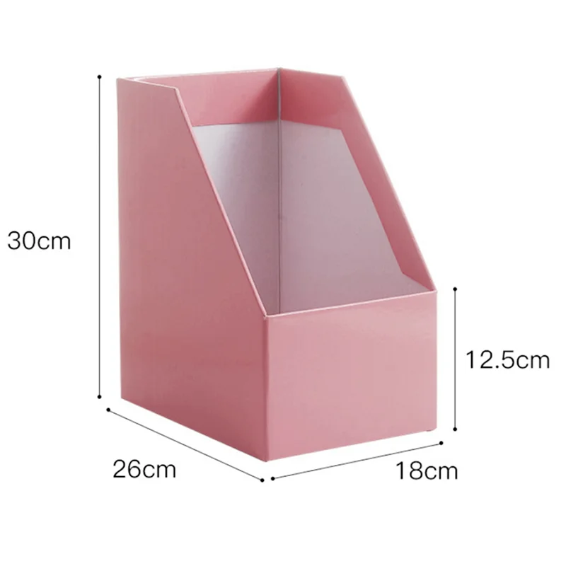 ABLN-4X Kraft Paper Magazine Rack Bookend Large Book Stand File Holder Foldable Documents Organizer Office Storage Rack