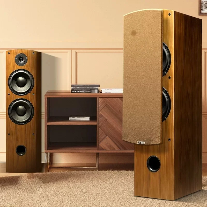 HAX-159 Audiophile Hi-Fi Loudspeakers Dual 8-Inch Passive Tower with Ultra-Deep Bass for Home Audio