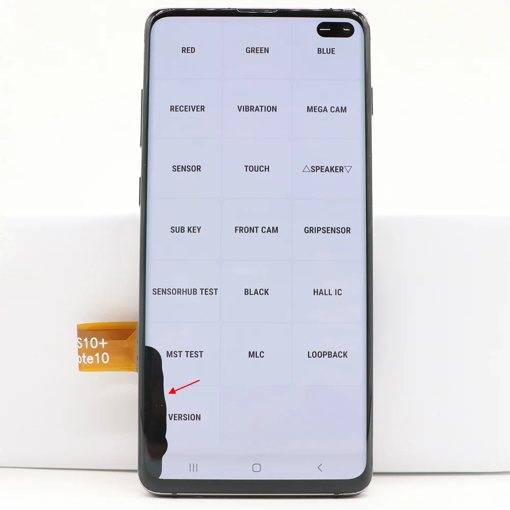 Z defektami dla Samsung Galaxy S10 Plus LCD G975 G975F G975F/DS wyświetlacz wymiana zespołu Digitizer z ekranem dotykowym 100% testowanie