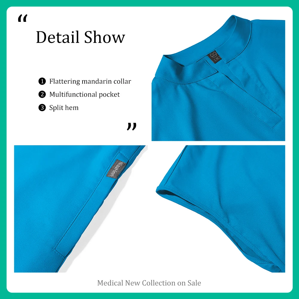 Uniformes de soins infirmiers pour médecins d'hôpital, uniforme de gommage élastique pour clinique dentaire, vêtements de travail pour femmes, combinaison chirurgicale respirante