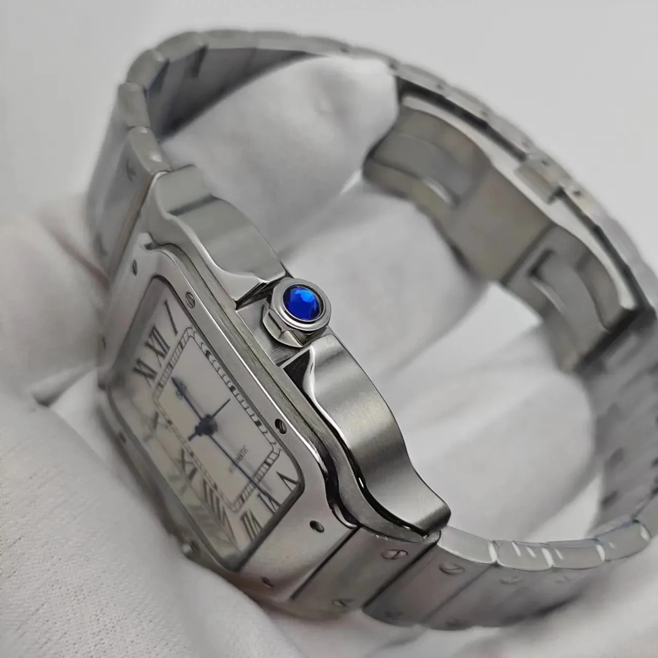 NH35 นาฬิกาสแควร์ชุดสําหรับ 27 มม.Dial NH35 S Dial สีขาวสแควร์นาฬิกาอุปกรณ์เสริม Minimalist นาฬิกา S โลโก้