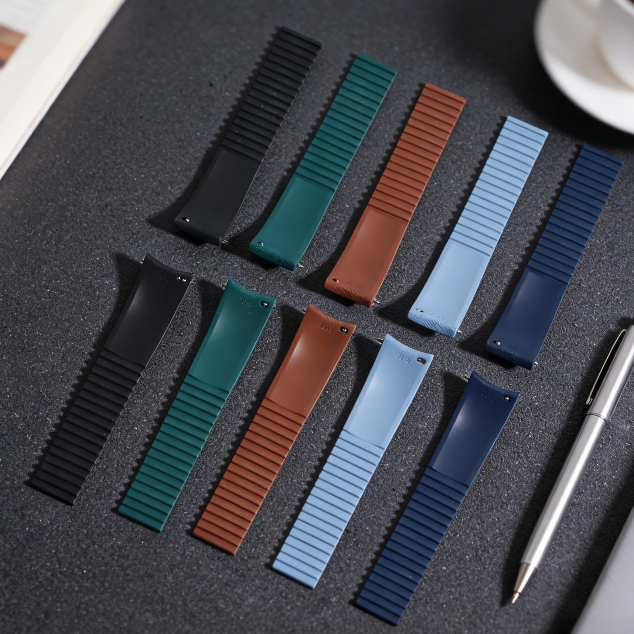 Universal Curved End FKM Watch Strap 20mm 21mm 22mm Sailcloth CTS No Gap Watch Band Fit For Omega Tudor Rolex Longines - view 3