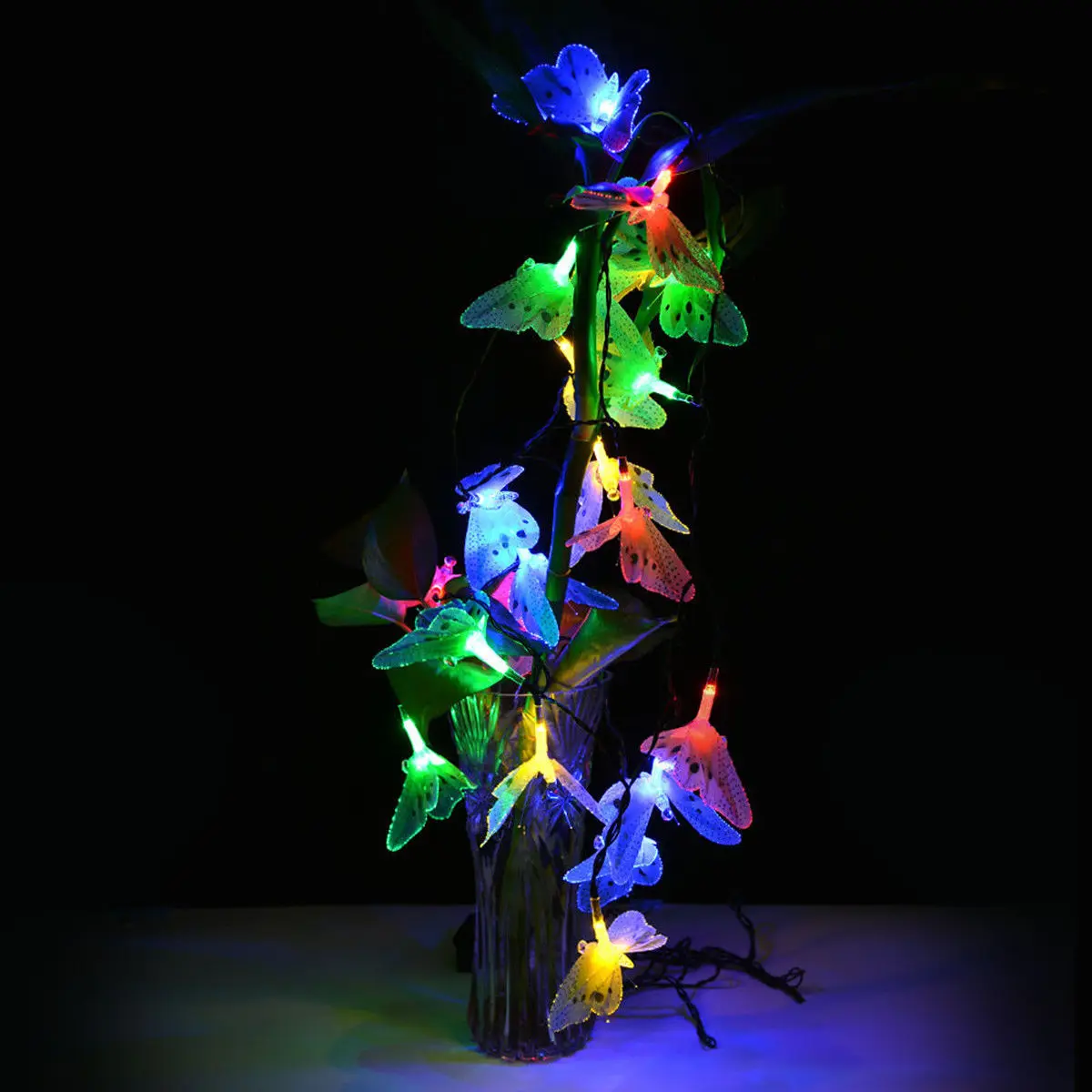 LED Fiber Optic Light String 4 6M Fairy Lights Decorative Solar Powered Party Decoration Outdoor Holiday Garden
