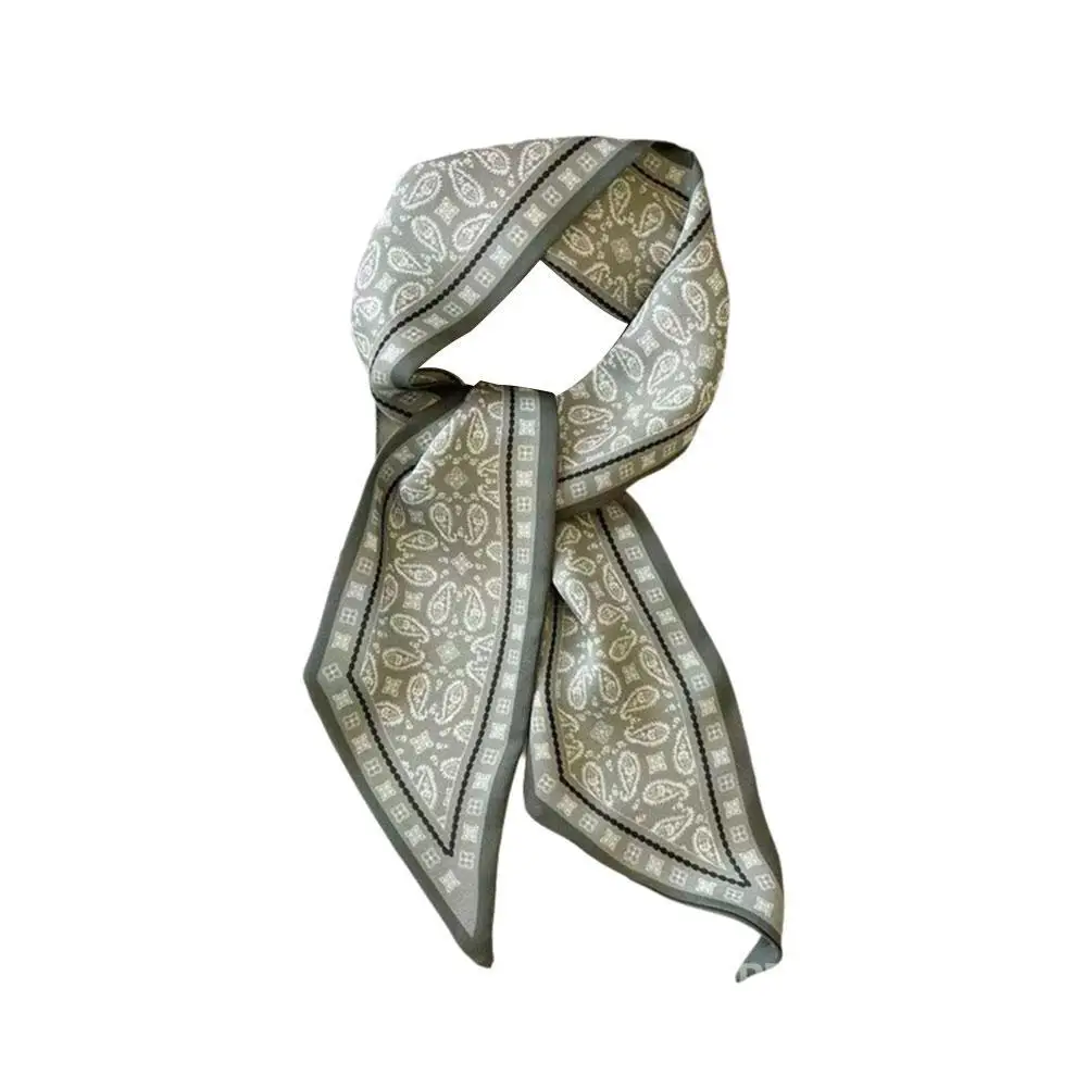 Women Scarf Luxury Silk Scarf Fashion Hair Headband Foulard Skinny Bag Scarves Neckerchief Suitable For Daily Wear