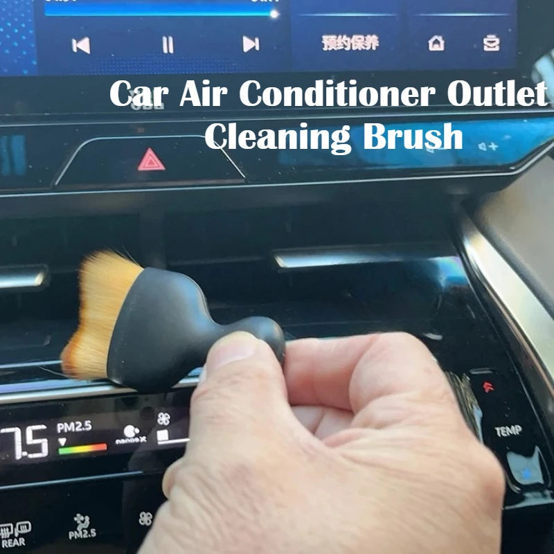 1/2Pcs Car Air Conditioner Outlet Cleaning Brush – Interior Crevice Dust Removal Tool for Auto Detailing