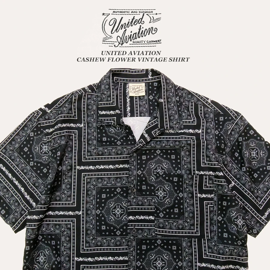 

Original UNITED Paisley Batik-Cashew-Blume Vintage-Seidenhemd ALOHA
