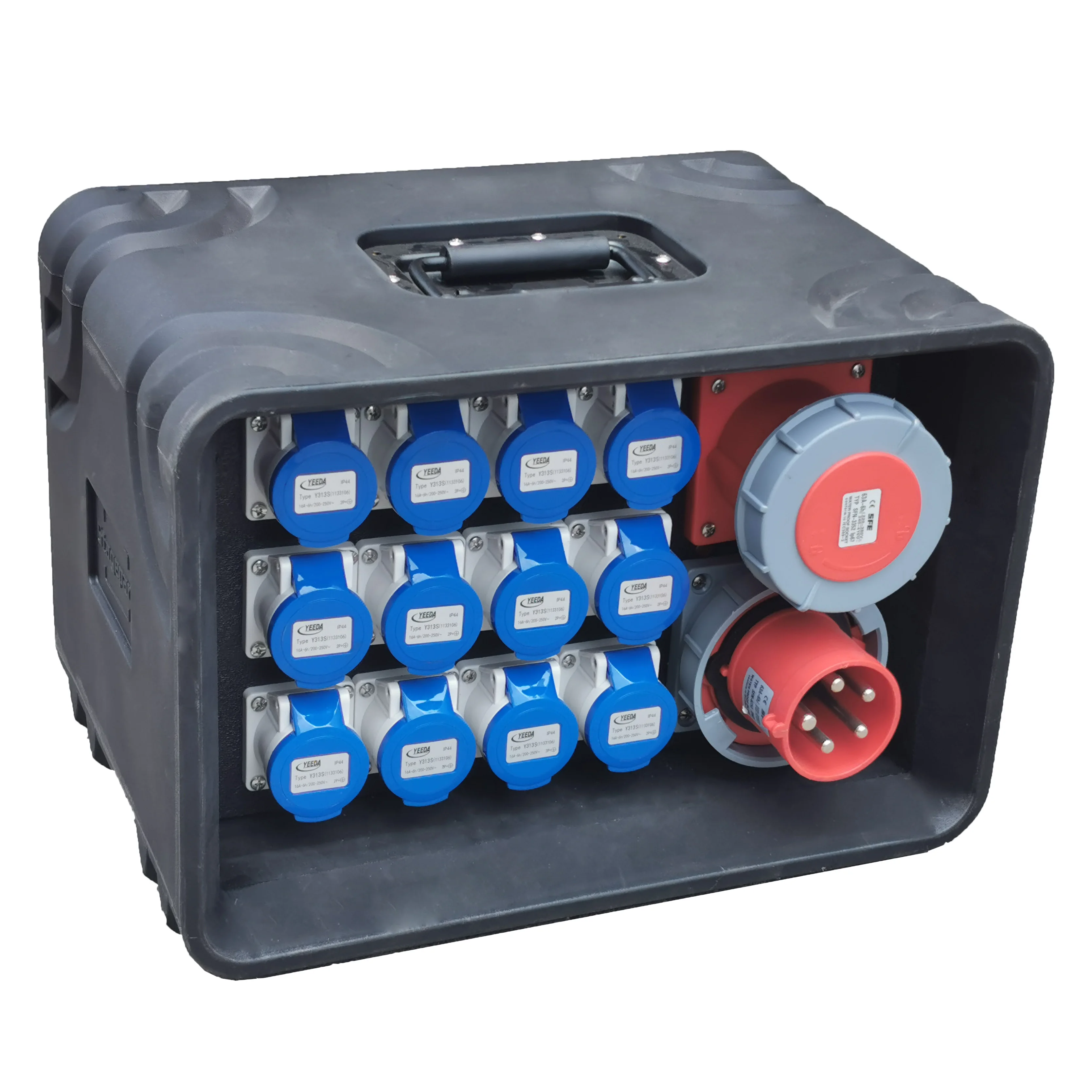 Waterproof Power Pack In-63A Out-12Ch*16A(3-Core) Dimmer Pack Power Distribution Distro Box for Stage