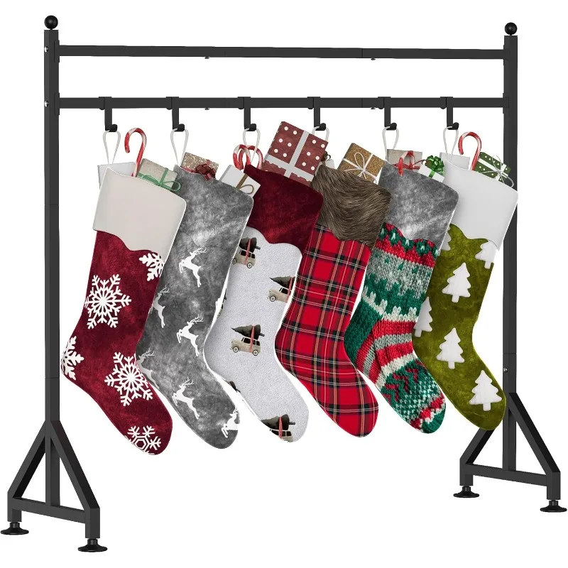 

Christmas Stocking Holder Stand for Floor, Heavy Duty Christmas Stocking Stand with 8 Hook, Metal Holiday Decor Han
