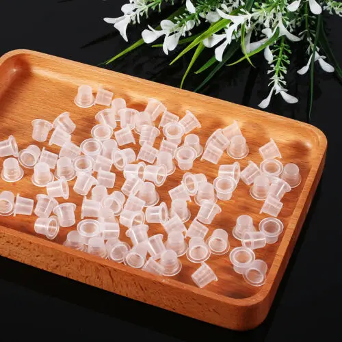 500pcs 500pcs Tattoo Ink Caps Cups 8mm 13mm 15mm Tattoo Pigment Plastic Makeup Clear Holder Cap for Tattoo Supplies Ink Kits