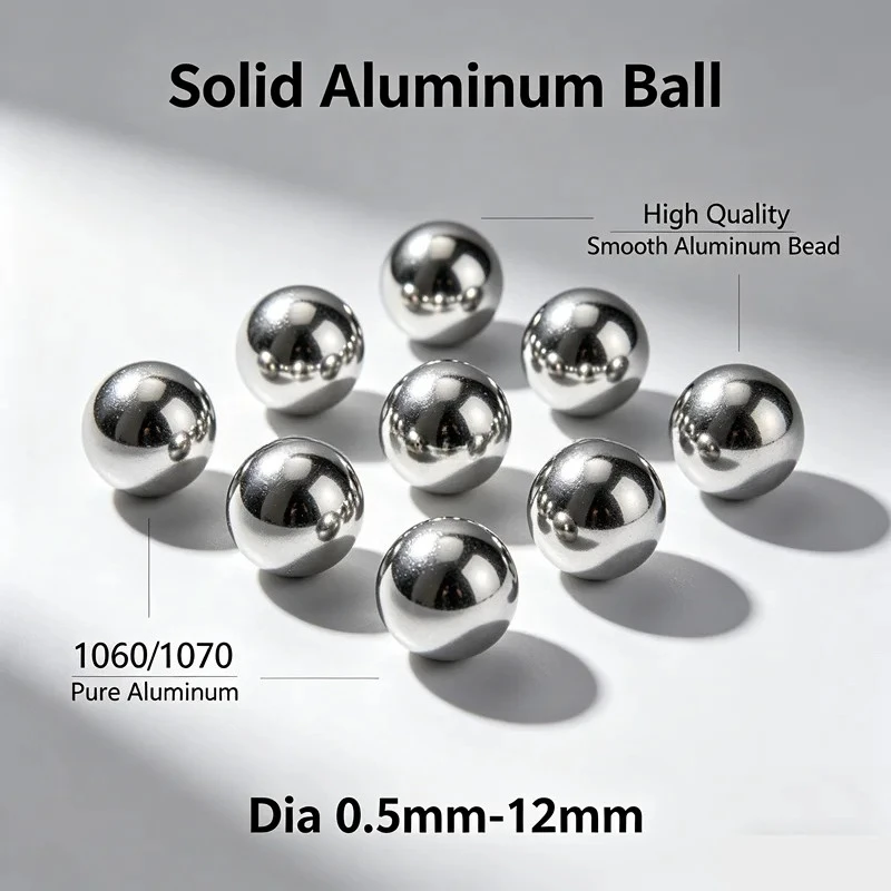 Solid Pure 1060 1070 Aluminum Ball Smooth Polished Precision Metal Sphere 0.5‑12mm