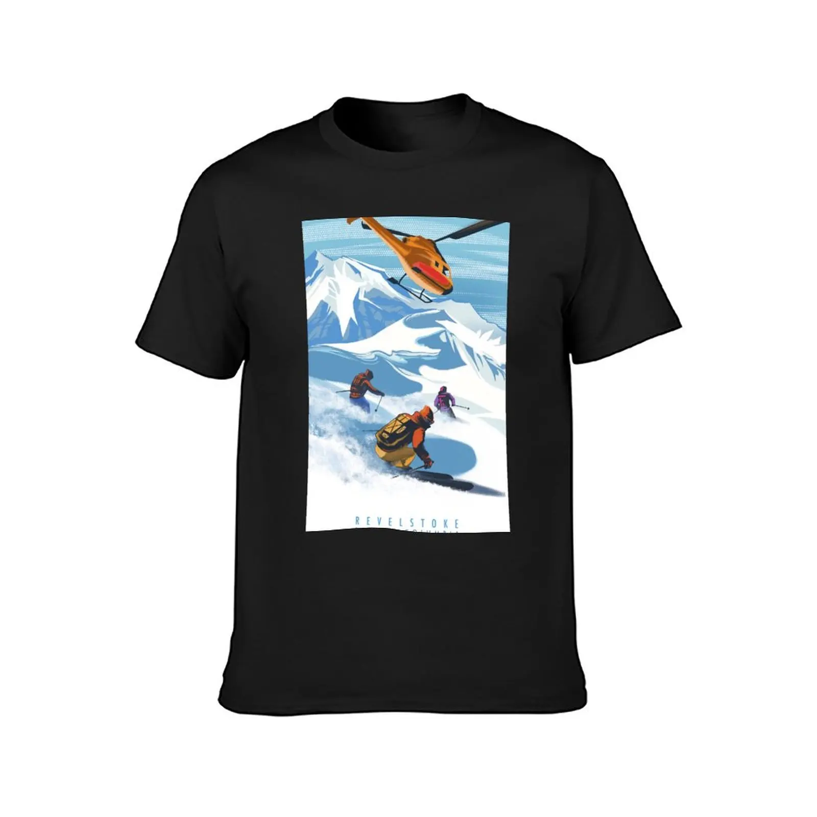 RETRO HELISKI REVELSTOKE SKI POSTER T-Shirt heavyweights sublime T-shirt men