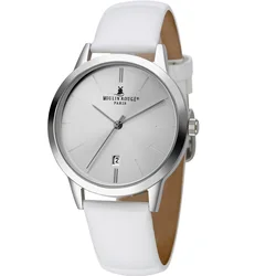 BERNY Dameshorloge Japan Quartz Dames Kalender Venster Lederen Band Horloge Klok voor Vrouw Casual Waterdicht