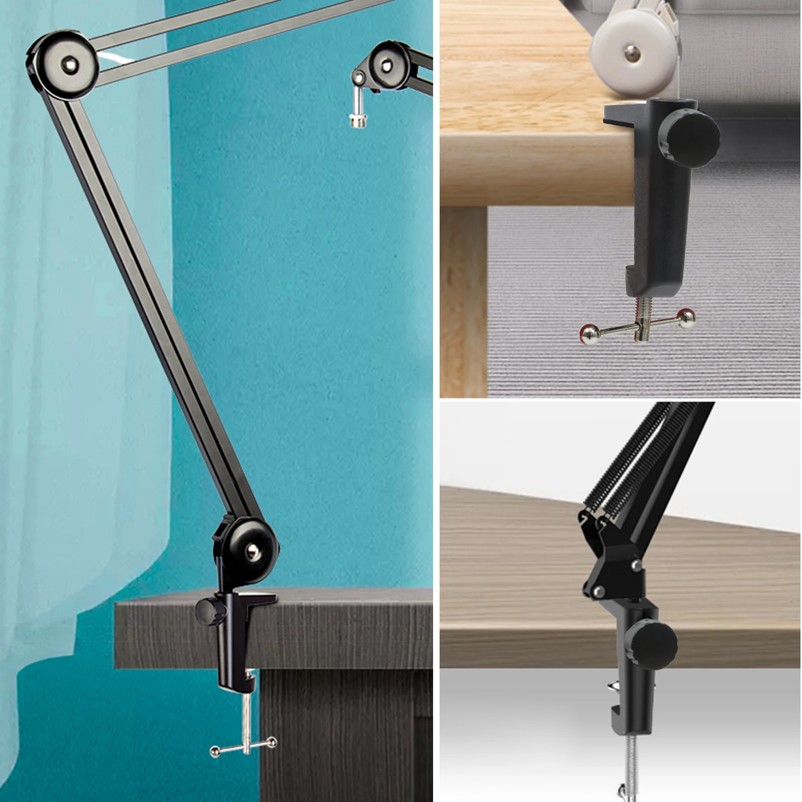 

Multifunctional Microphone Bracket Desk Clamp Table Fixed Clip Stand Accessories Durable Practical NonSlip Design Universal