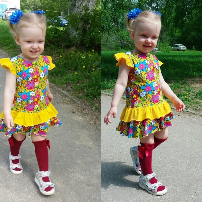 Non-slip Cotton Sokken Princess Knee High Long Socks Bow Summer Spring Mesh Newborn Baby Girls Kids for Christmas Winter