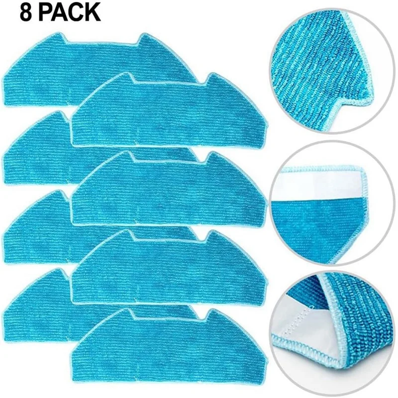 Vendita calda-Pads di ricambio per mop per Bobsweep RC400/Per Dustin/Per aspirapolvere robot Ultra-Vision, accessori per panni in microfibra