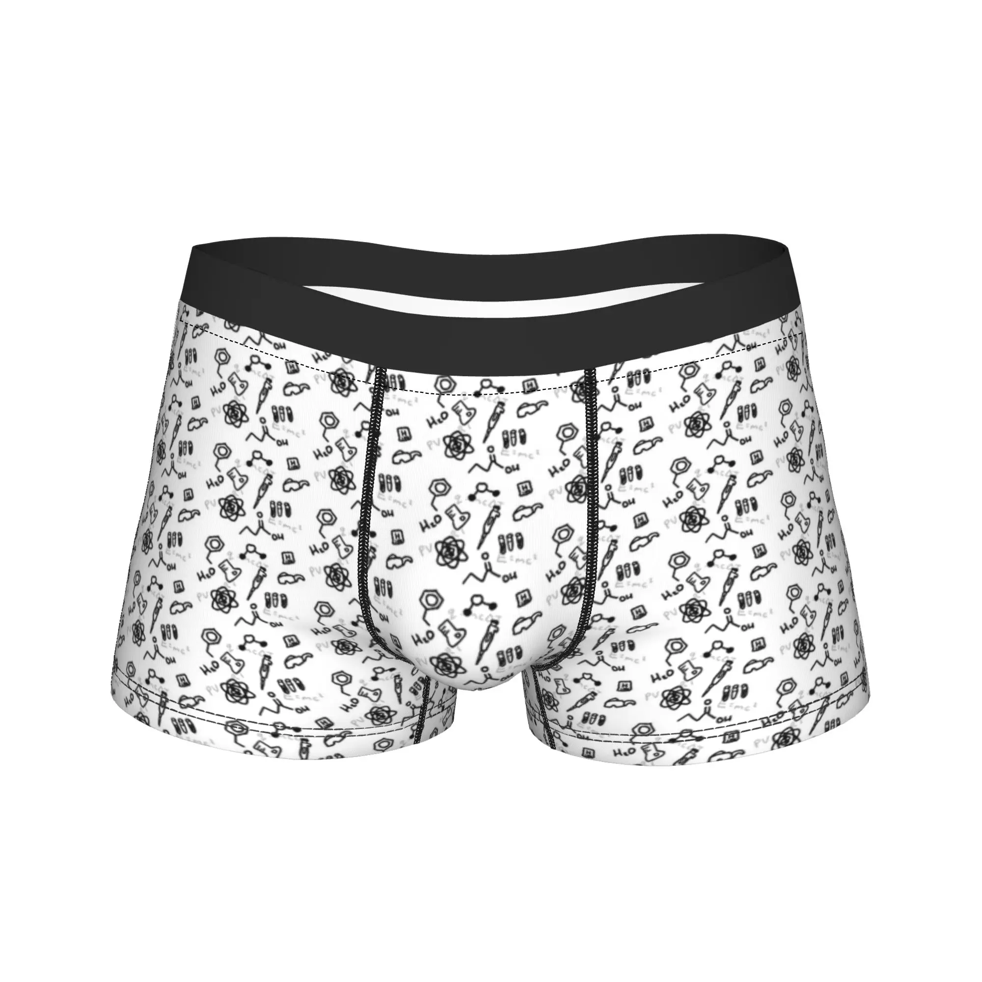 Custom Biology And Chemistry Underwear  Print Trunk Trenky Men Panties Comfortable Shorts Briefs Birthday Gift