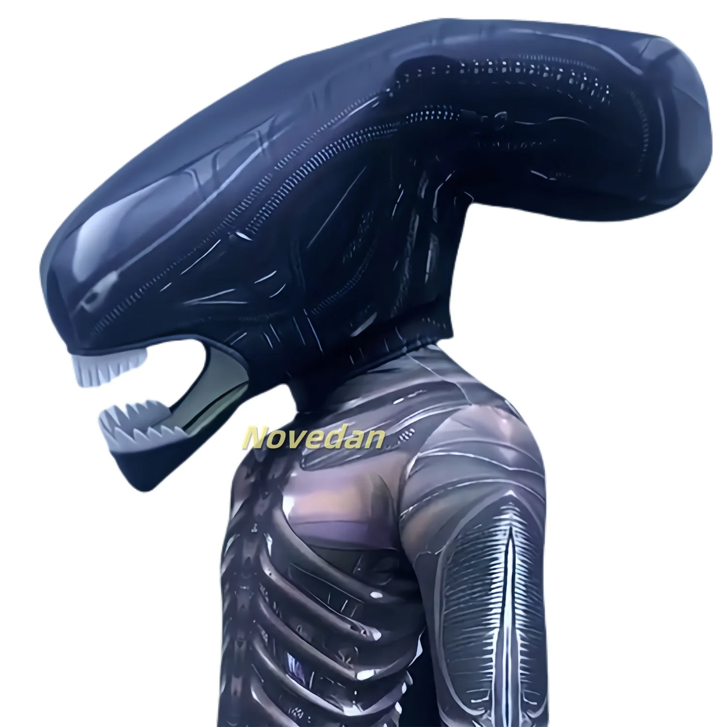 Alien Xenomorph Costume Kids Adult Sci-Fi Movie Romulus Head Mask Suit Scary Space Monster Outfit for Halloween Cosplay Costume - view 4
