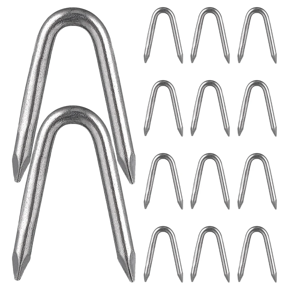 

100pcs U-shaped for Fence Stake U Shaped Fencing Garden Decorations Wire Staples Pegs Stakes Fixing Tool