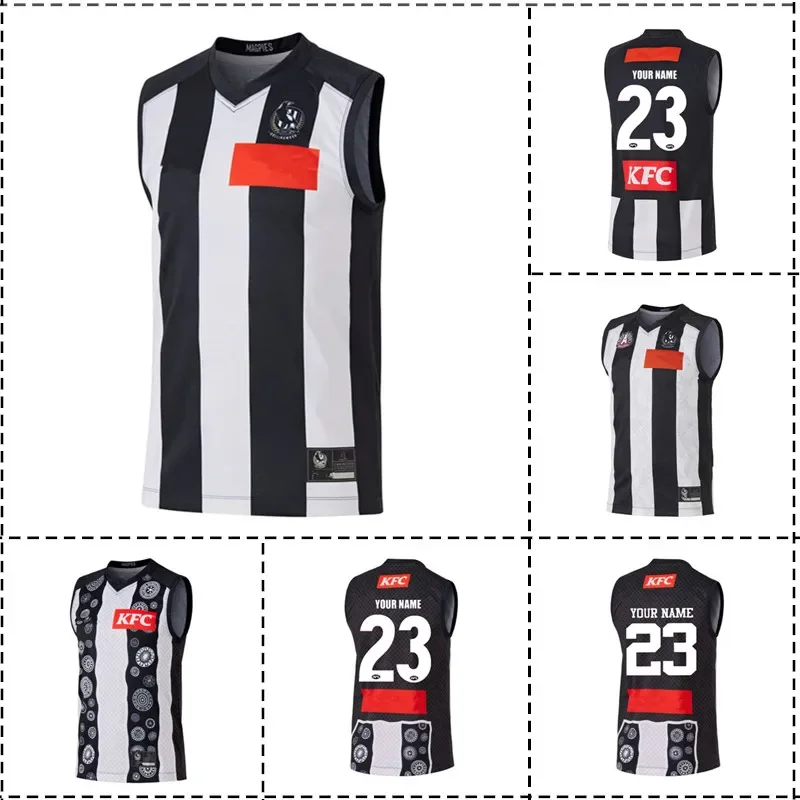 2023 Collingwood Magpies Home / Anzac / Indigenous Guernsey - Mens Size:S-5XL（Print Custom Name Number）