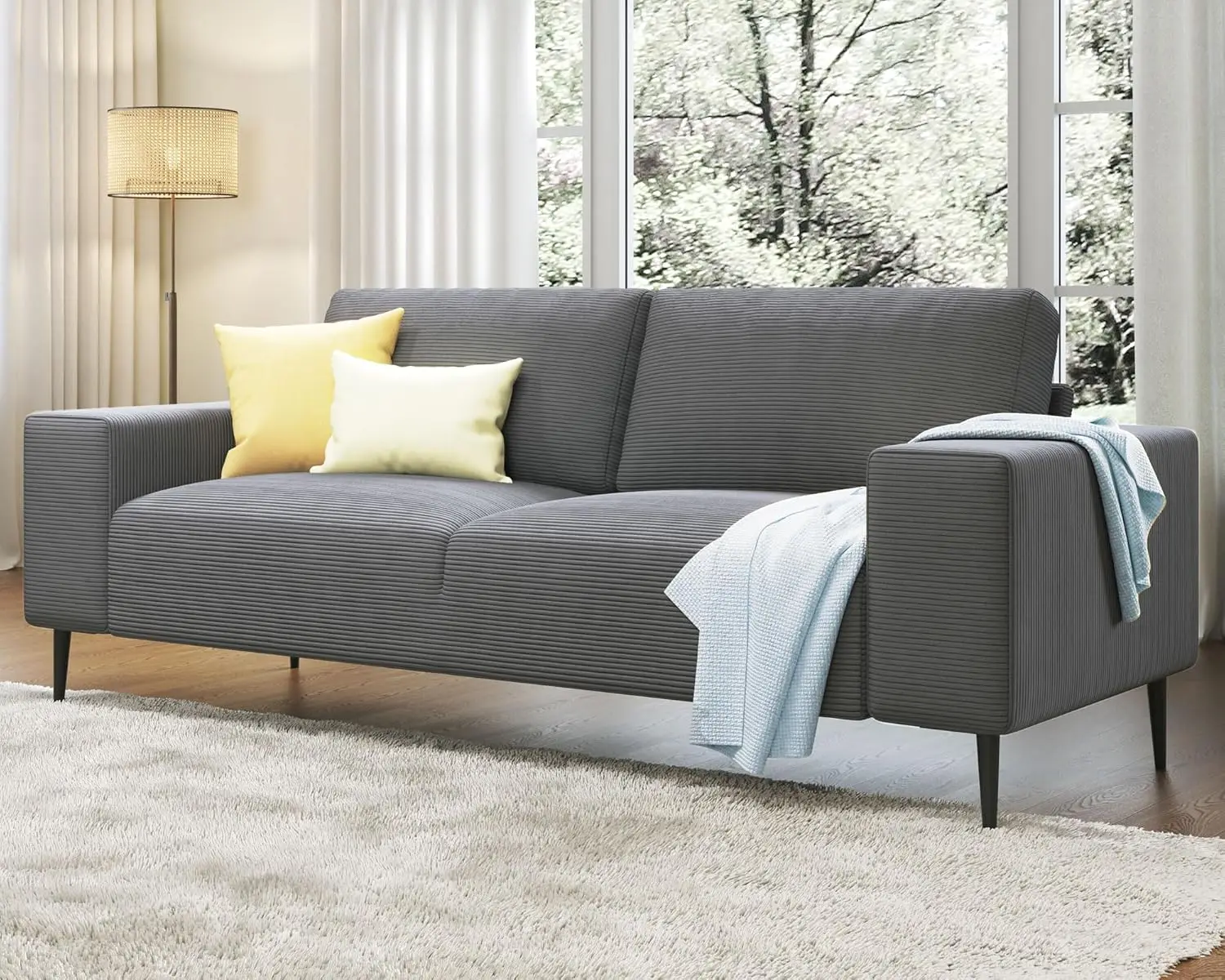 

89 inch Sofa, Comfy Sofa Couch- Modern Couch with Extra Deep Seats, 3 Seater Sofa Couch for Living Room