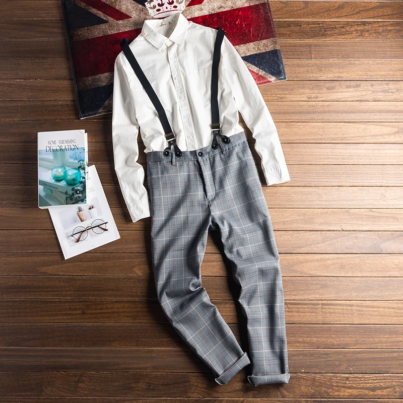 

Повседневные мужские брюки в клетку с поясом, осенне-весенние, зауженные, универсальные, для подростков, с узкими штанинами, лучшие мужские комбинезоны, размер M