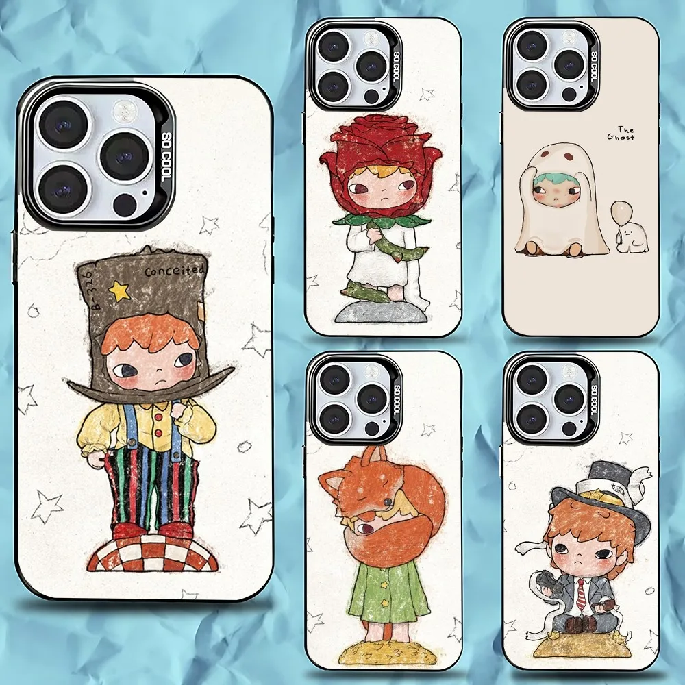 

Cute H-Hirono Boy Phone Case For iPhone 16,15,14,13,12,11,Pro,Max,Plus,Mini,XS,SE Anti Fall Black Matte Hard Bumper
