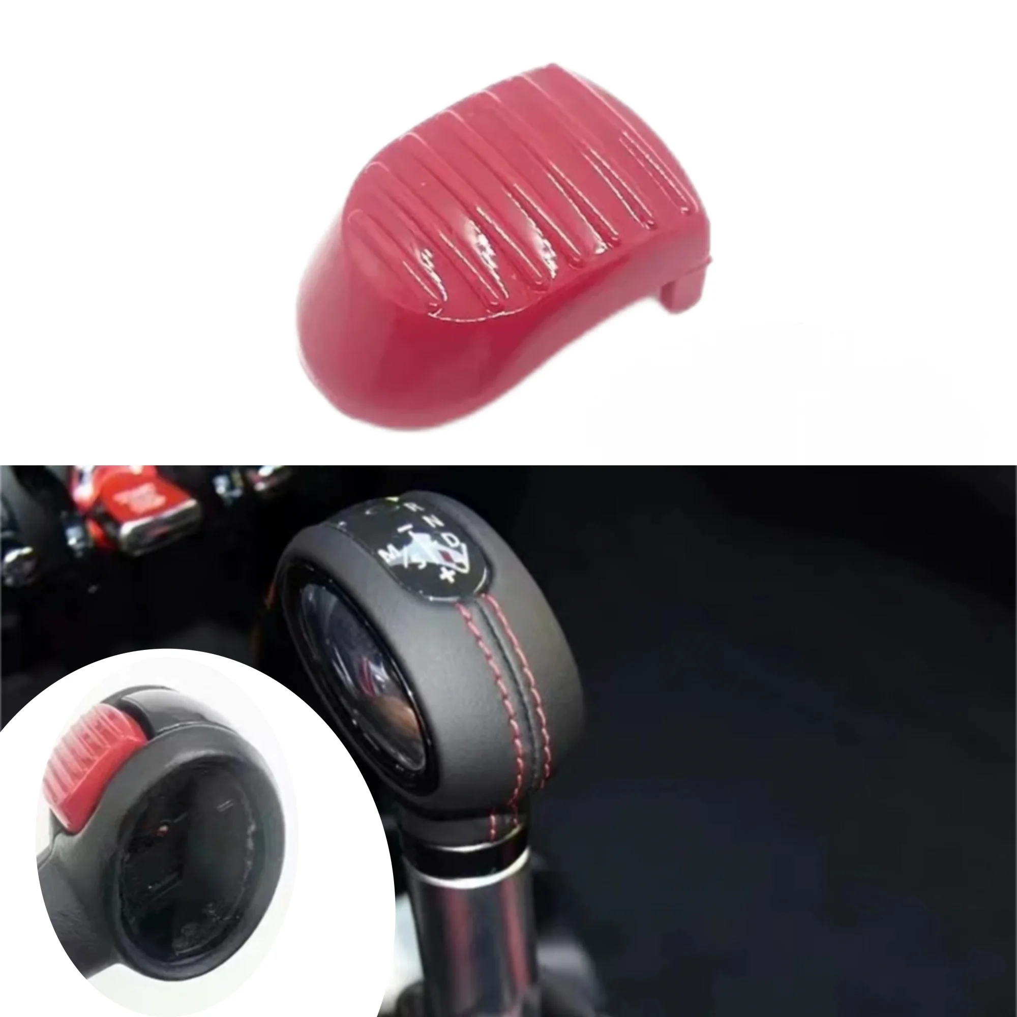 Handball Lever Shifter Knob Button Gear Shift Black for BMW Mini Cooper F54 F55 F56 F57 F60 2014-2021 Red