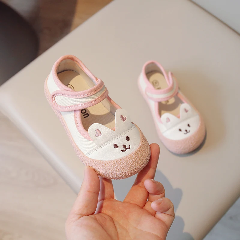 Cute Little Bear Boy Baby Children Fashion Spring and Summer PU Casual Shoes 2023 Spring New Simple Round-toe Kids Girls Flats