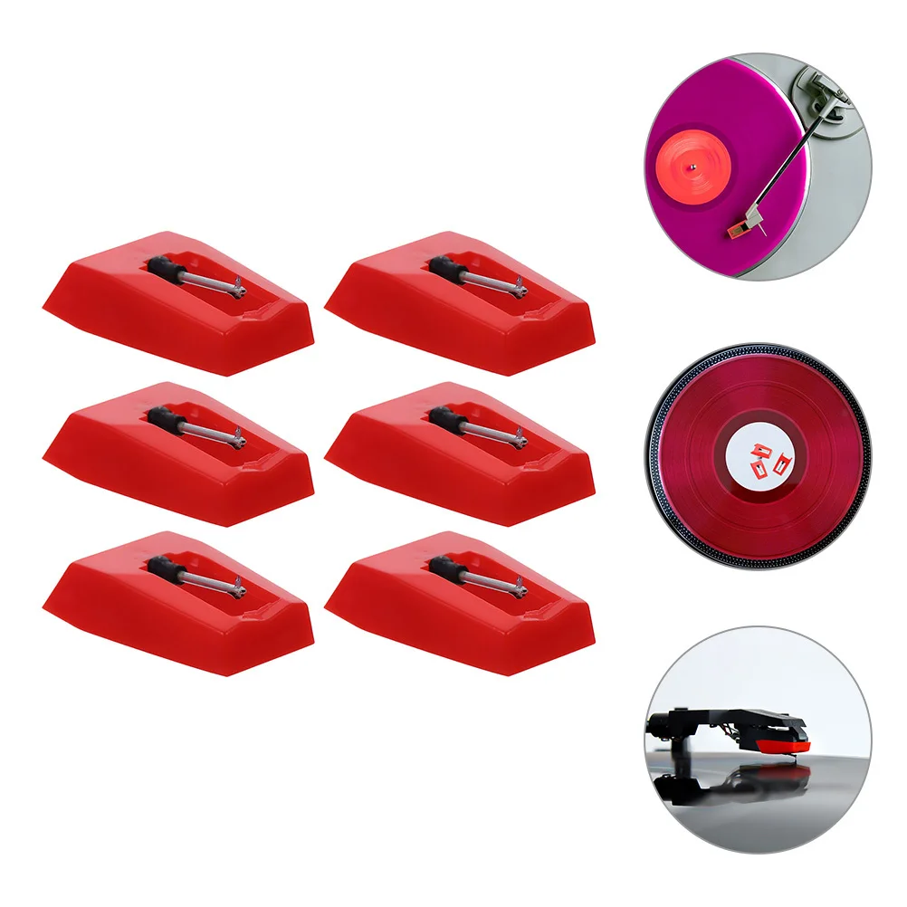 6Pcs Professional Record Player Needles Easy Install Compatible Most Turntables Clear Sound Long Life