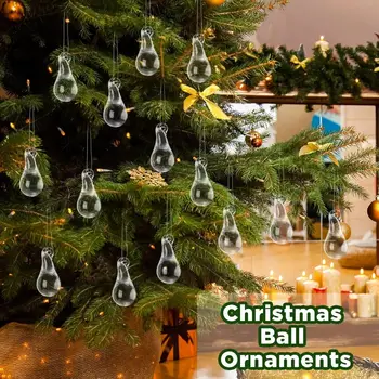 30 件玻璃雨滴聖誕裝飾品 水晶淚滴吊飾裝飾品 透明吊燈垂墜裝飾品 聖誕節 10 最佳銷售 水晶裝飾 - №3