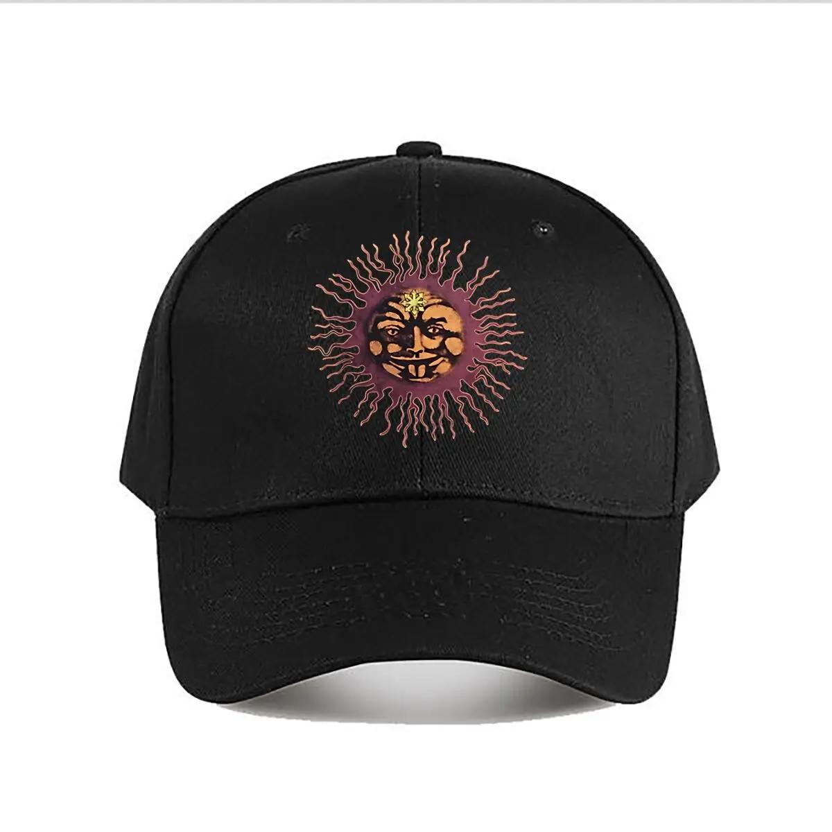 Celestial Sun Face Art Design Baseball Cap Fashion Men Sunhat Women's Outdoor Sports
