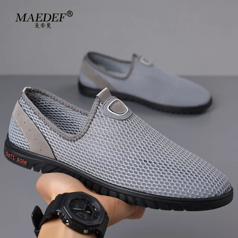Men's 2026 Summer Sneakers Breathable Mesh Casual Walking Shoe High Quality New Design Slip-On Driving Men Lazy Shoes