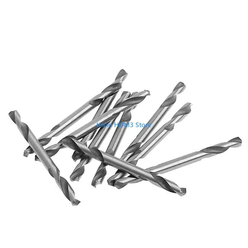 A5YD 10PCS 3.2mm HSS 이중 종료 나선형 비틀림 드릴 도구 드릴 세트