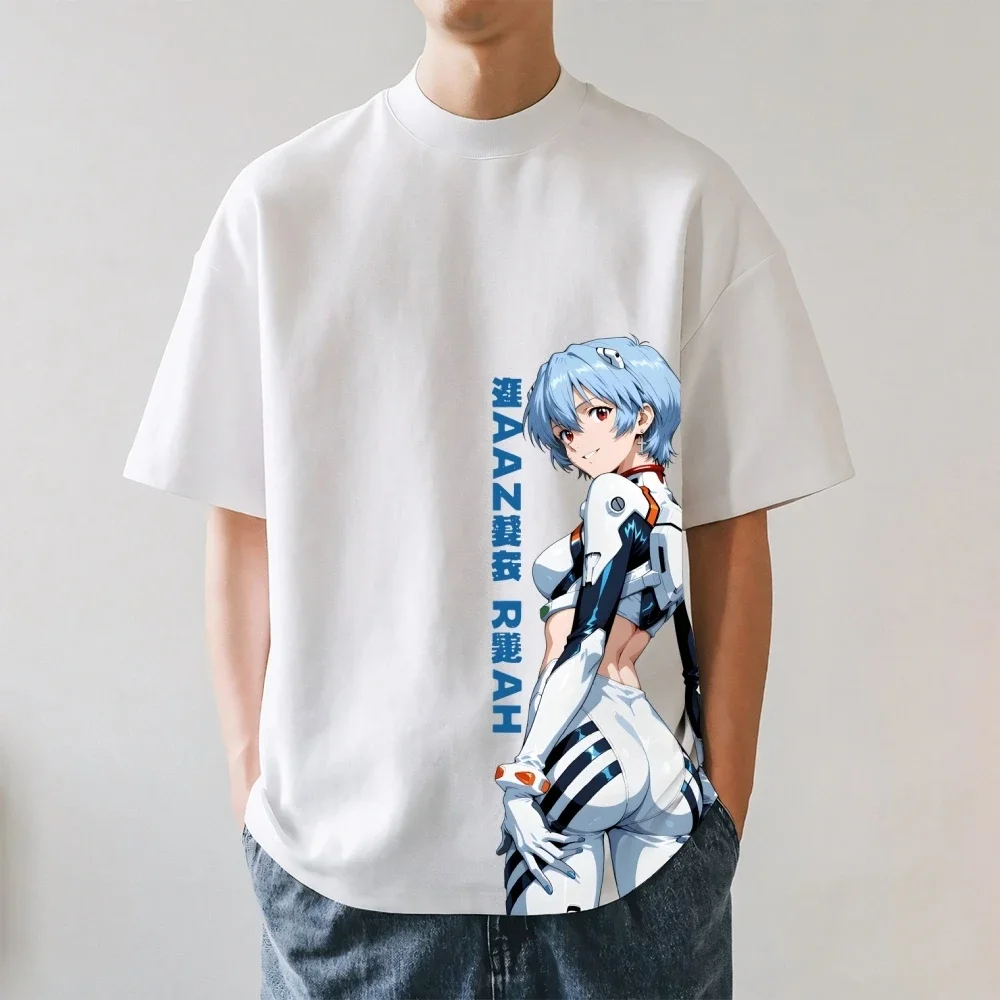 2026 New Evangelion Ayanami Rei Japanese Style Classic Tee High-quality Streetwear T-Shirts Suitable for Both Men Women Summer