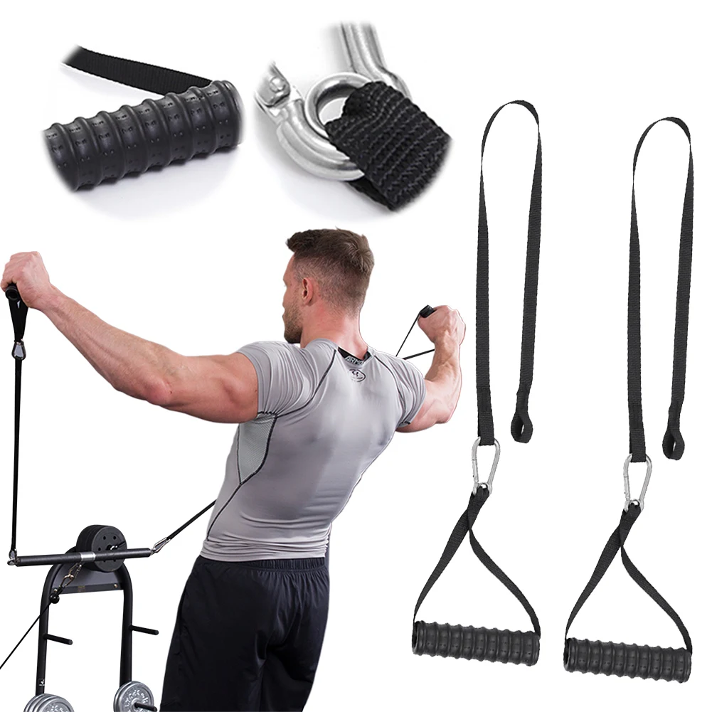 Triceps Biceps Back Blaster Rope Tricep Rope Cable Attachment Handles for Strength Training for Push Downs Crunches Facepulls