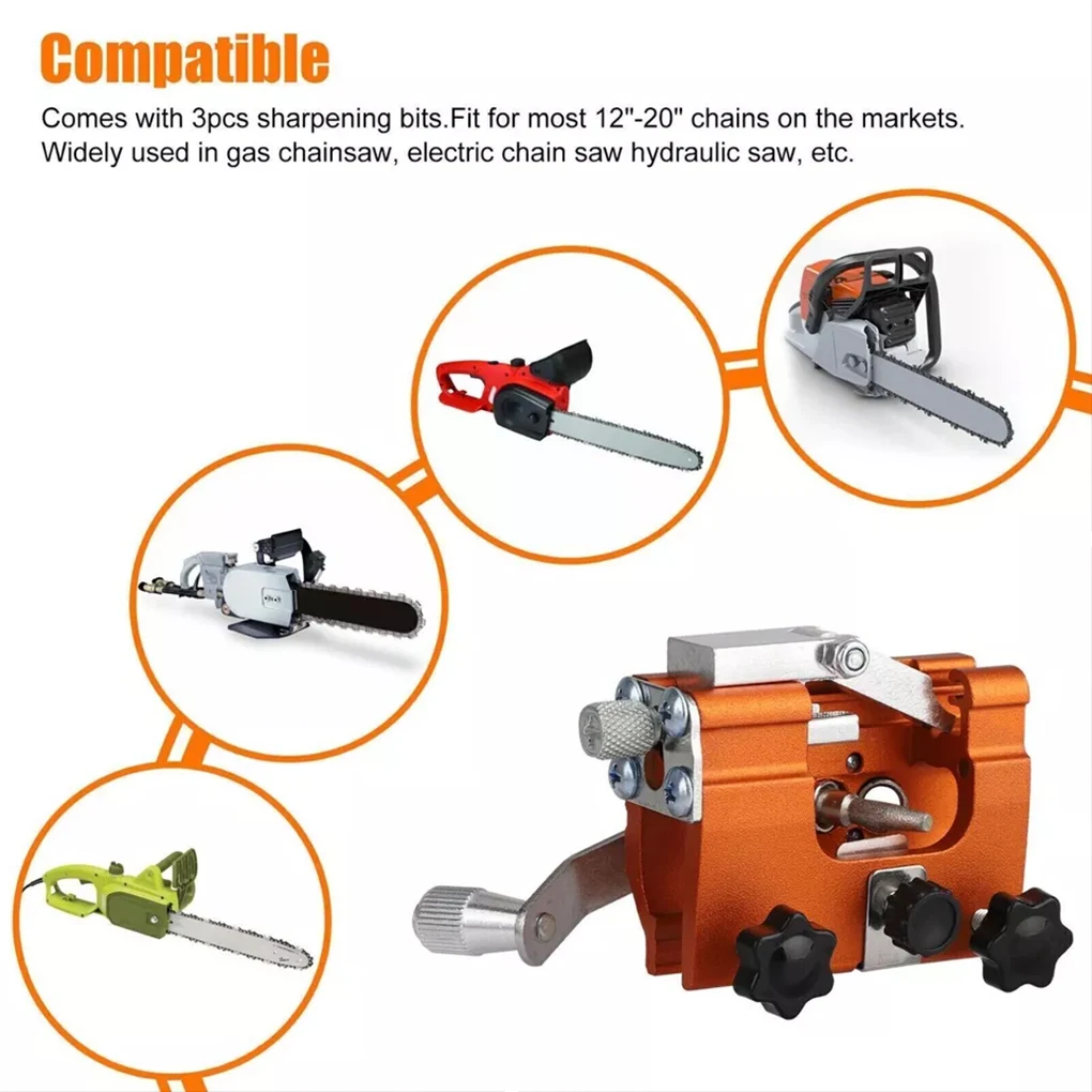 Aluminum Alloy Compact Chain Saw Chain Sharpener Save Time And Effort On Job With Handy Tool