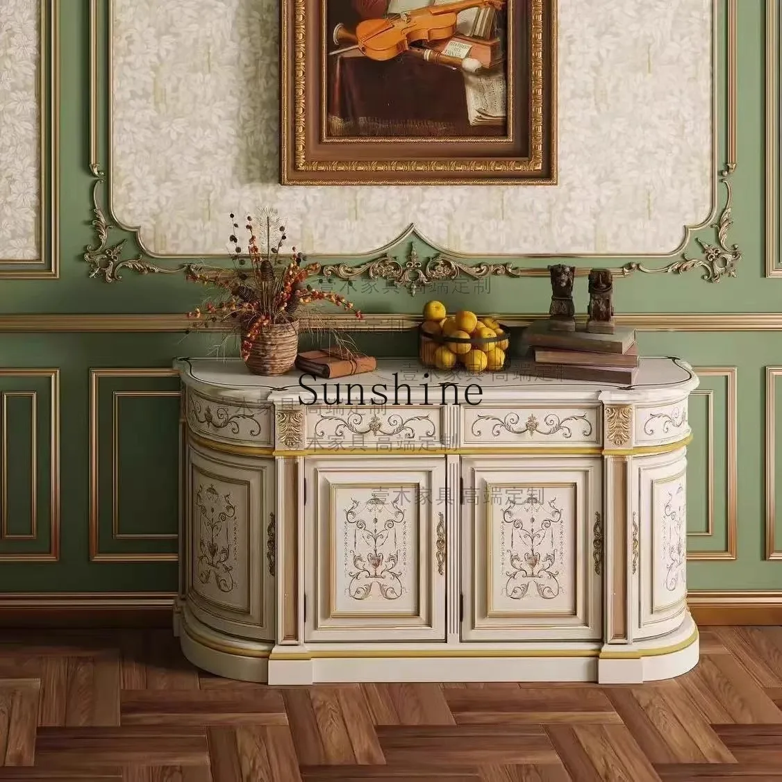 European painted art dresser simple locker