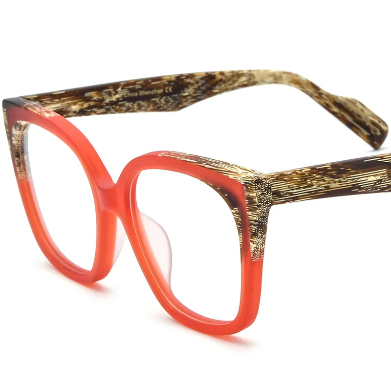 

Frosted square plate glasses frame men and women glasses can be equipped with myopia anti-blue light glasses frame