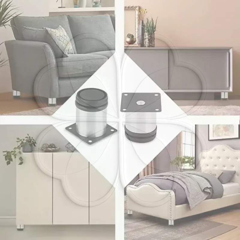 6–20 CM Furniture Adjustable Cabinet Legs Stainless Steel Furniture Legs Cabinet Table Sofa Bed Feet Furniture Legs Feet
