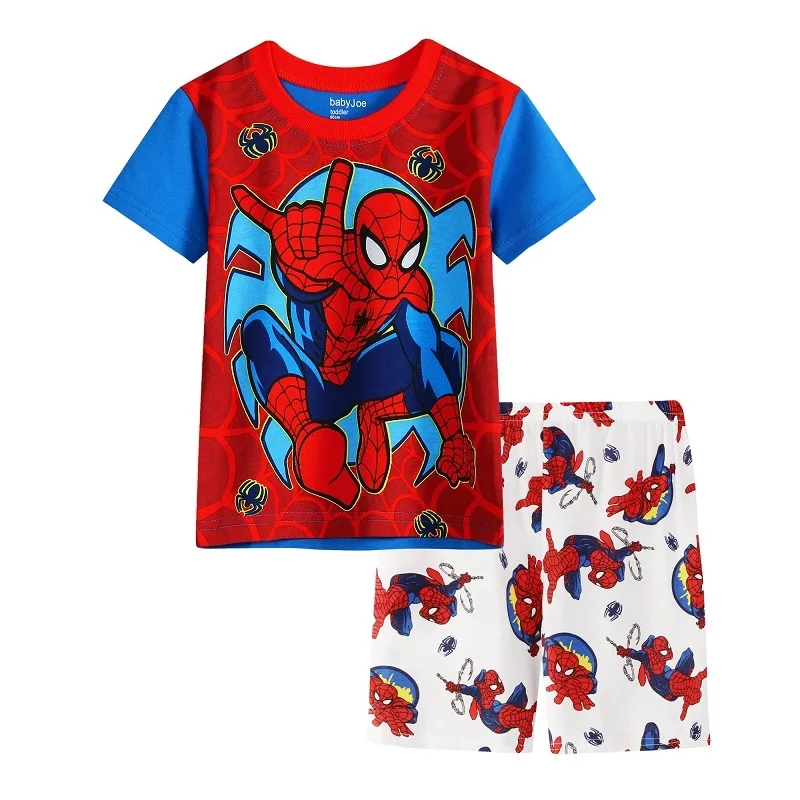 Clothes for Kids Spider-man Heroes Spiderman Pajamas Set Baby Toddler  Boys Wear Two-piece