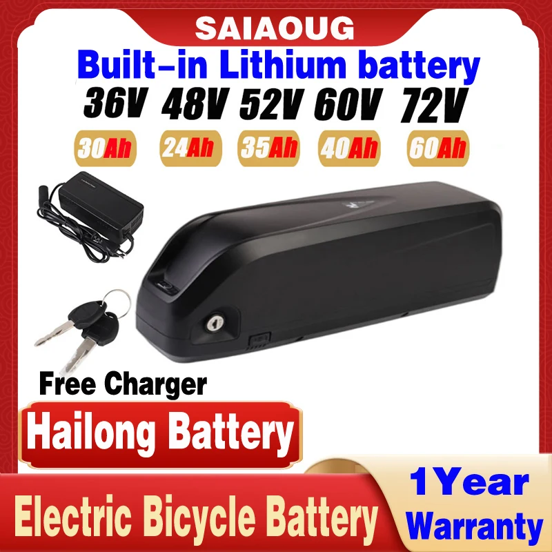 

Original Electric Scooter Battery 21700 18650 Hailong 72V 62V 52V 30Ah 48V 20Ah 36V Electric Bicycle Battery Pack for 250W-3000W