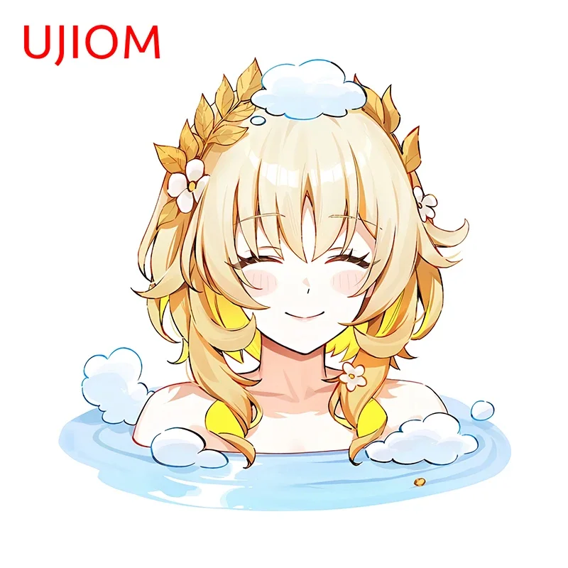 UJIOM Honkai Star Rail Aglaea Wall Stickers Funny Cartoon Girl Bath Picture Door Window Decal Waterproof House Decoration