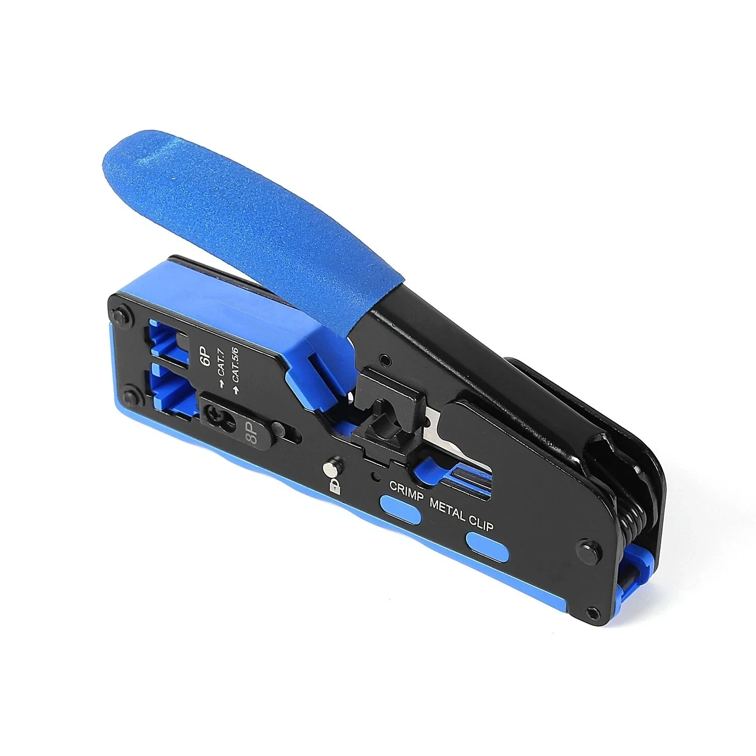 

Обжимной инструмент RJ45 для сквозного резака Cat5e/Cat6/Cat7 8P8C, разъем для вилок