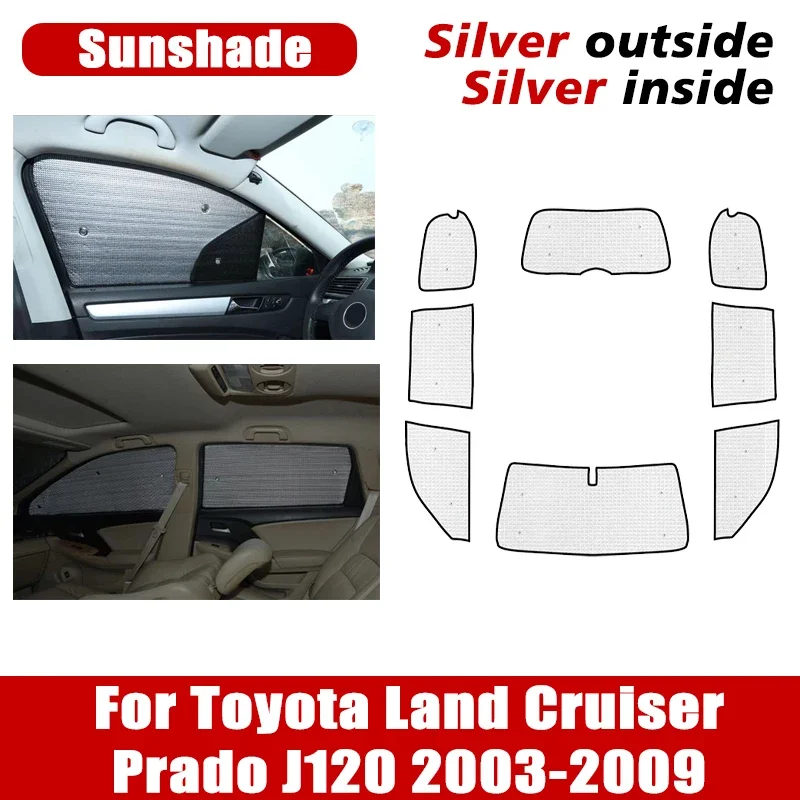 

Full Cover Visor For Toyota Land Cruiser Prado J120 LC120 120 2003-2009 Sun Coverage Windshield Window Sunshade Car Accessories