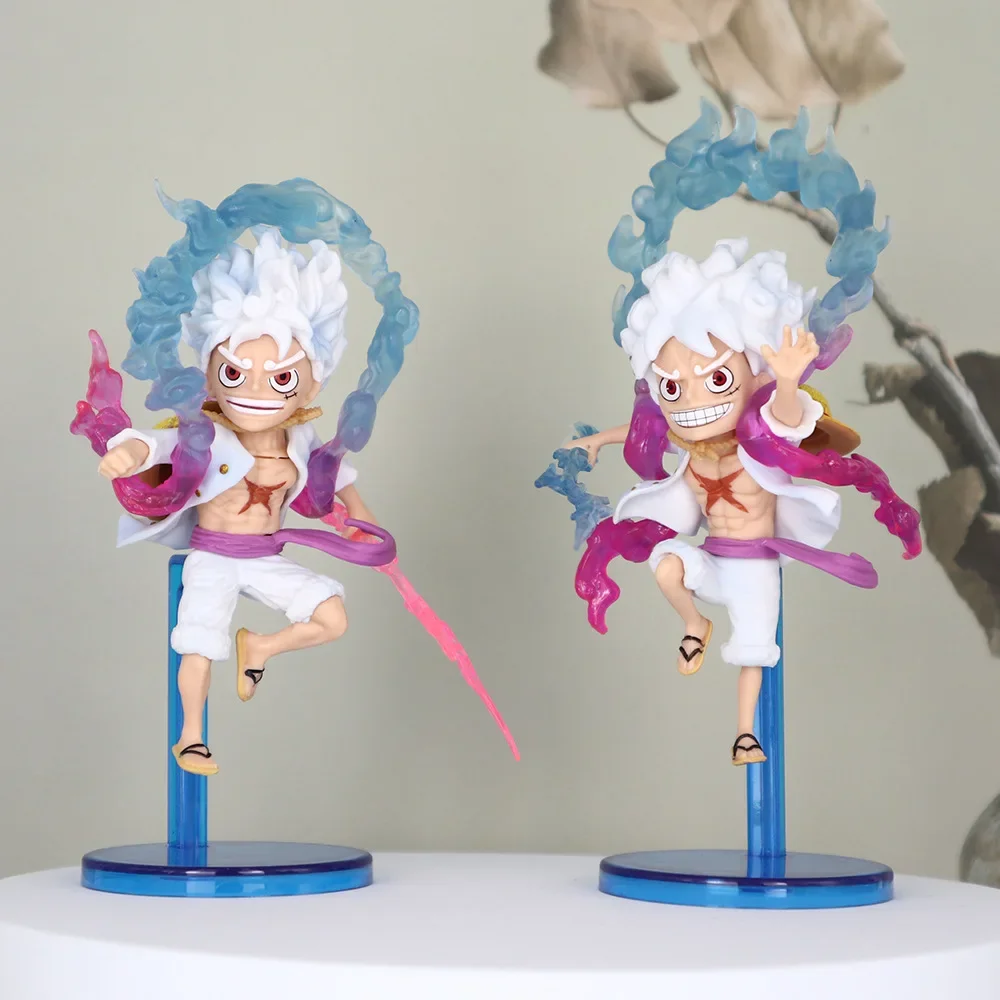 5pcs One Piece Blind Box Anime Figure Luffy Luffy Nika Gear 5 Multiform Figure Sun God Luffy Pvc Model Doll Collection Toy Gifts