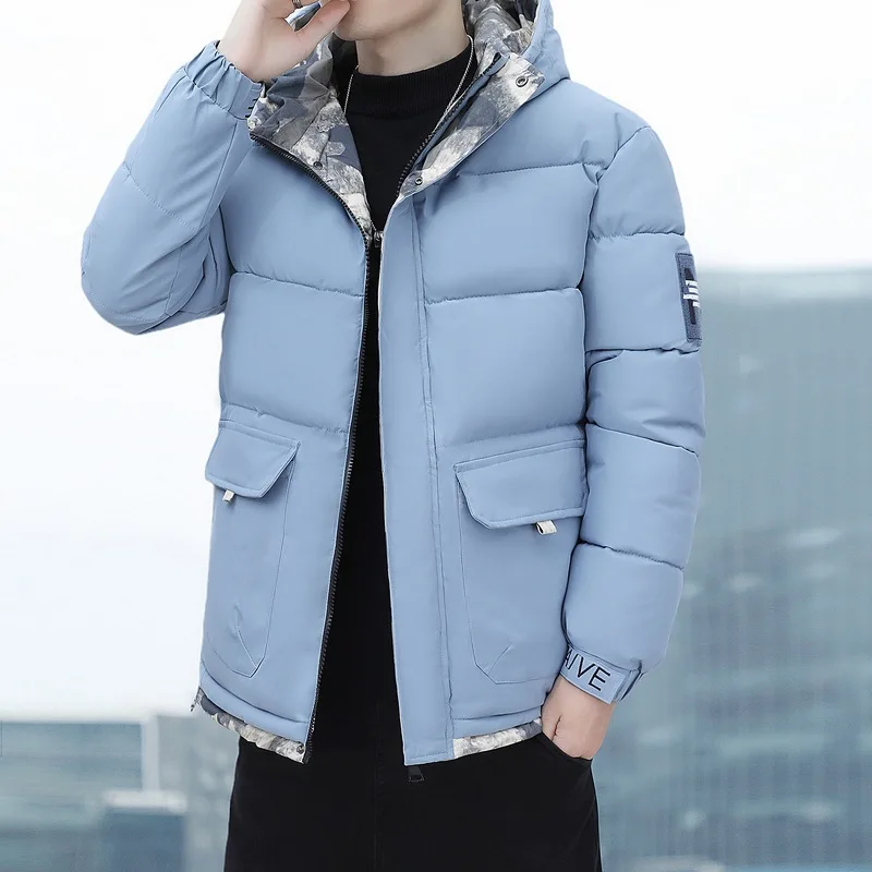 2026 Hooded Cotton Coat for Men, Thick and Warm Cotton Jacket, Youth Casual and Versatile Coat, Loose Large-sized Cotton Suit