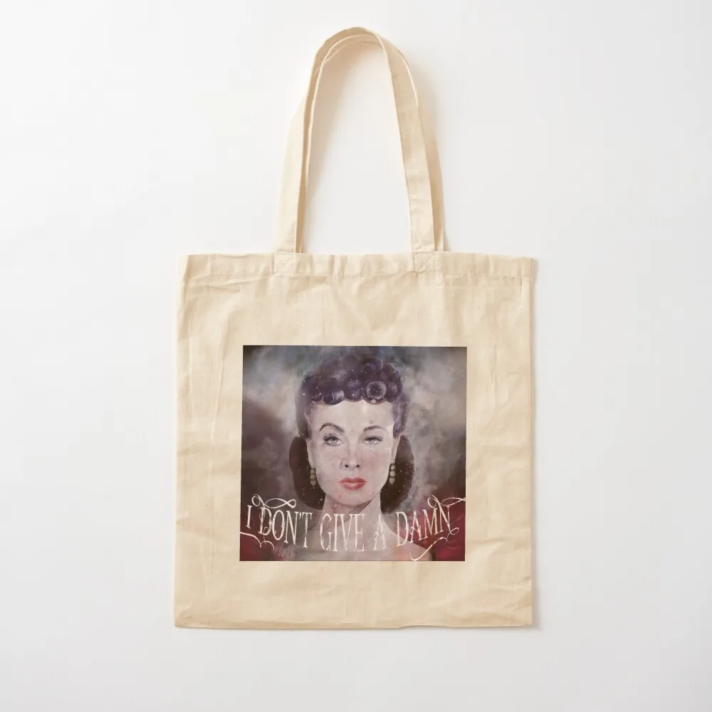 

Gone With The Wind quote I don't give a damn Scarlett O'Hara Watercolor Tote Bag tote bag men Women's bag Canvas Canvas Tote