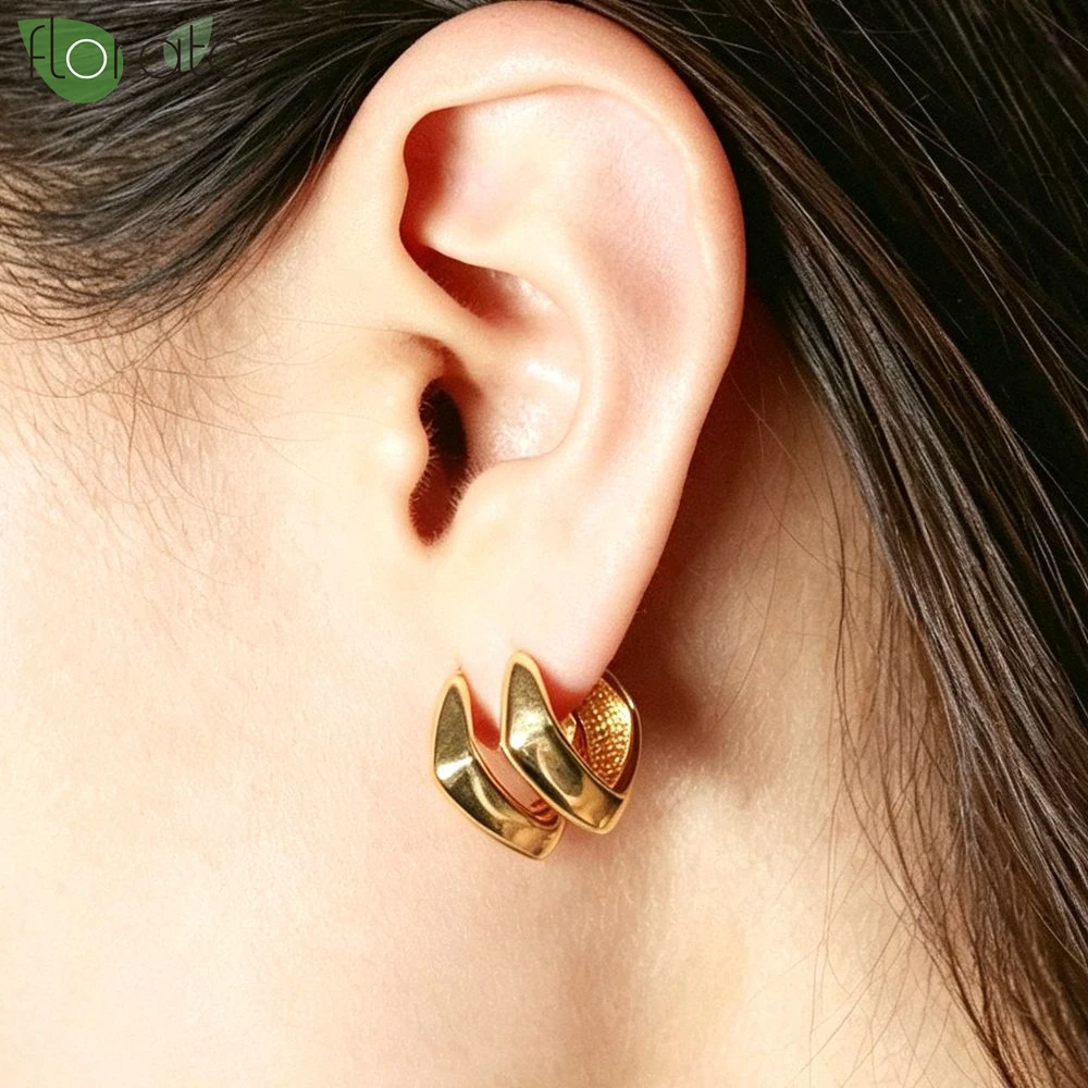 925 Sterling Silver Needle Minimalist Huggie Hoop Earrings for Women Gold Color Geometry Punk Earring Rock Trend Jewelry mujer